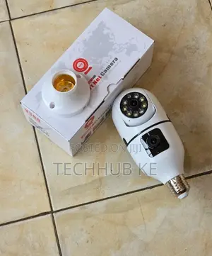 360° Dual Lens Wifi Bulb Camera PTZ Security Camera With Night Vision