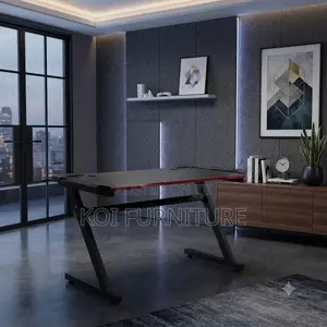 Office Desk; Home Office Computer Gaming Desk With Led Lightings