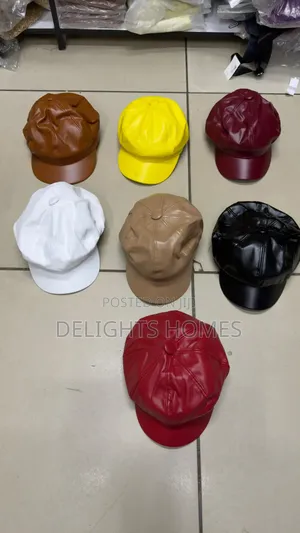 Faux Leather Newsboy Caps_yu