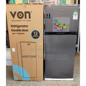 *Von Double Door Fridge 175litres Direct Cool