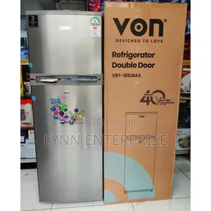 *Von Double Door Fridge 181litres Direct Cool