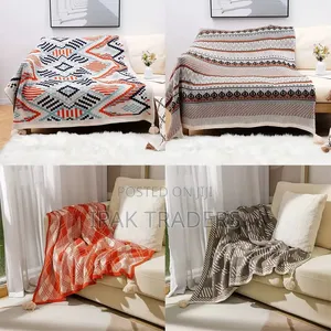 *Bohemian Knitted Throw Blankets With Pendant/Tassels*