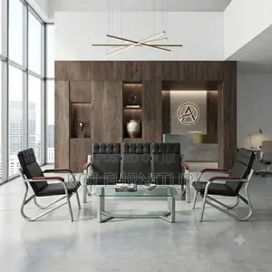 Office Sofa; Leather Five Seaters Executive Office Meetings Sofa Sets