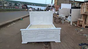 Elegant 5x6 Solid Wood Bed – White