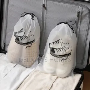 Drawstring Pocket Waterproof Travel Shoe Bag_tr