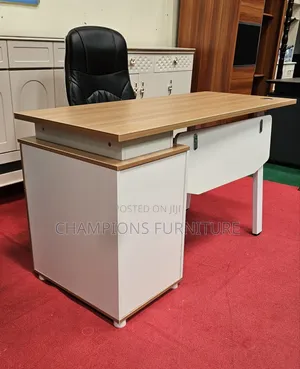 1.4m White Brown Desk