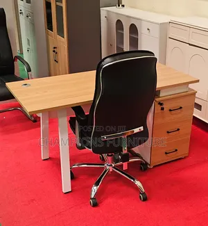 1.4m White Brown Desk