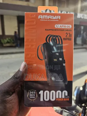 Amaya 10,000mah Powerbank With Cables