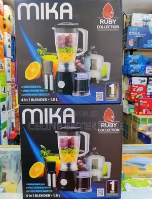 Mika Series Mika Blender, 1.5l, 4 in 1, With Grinder, Chopper