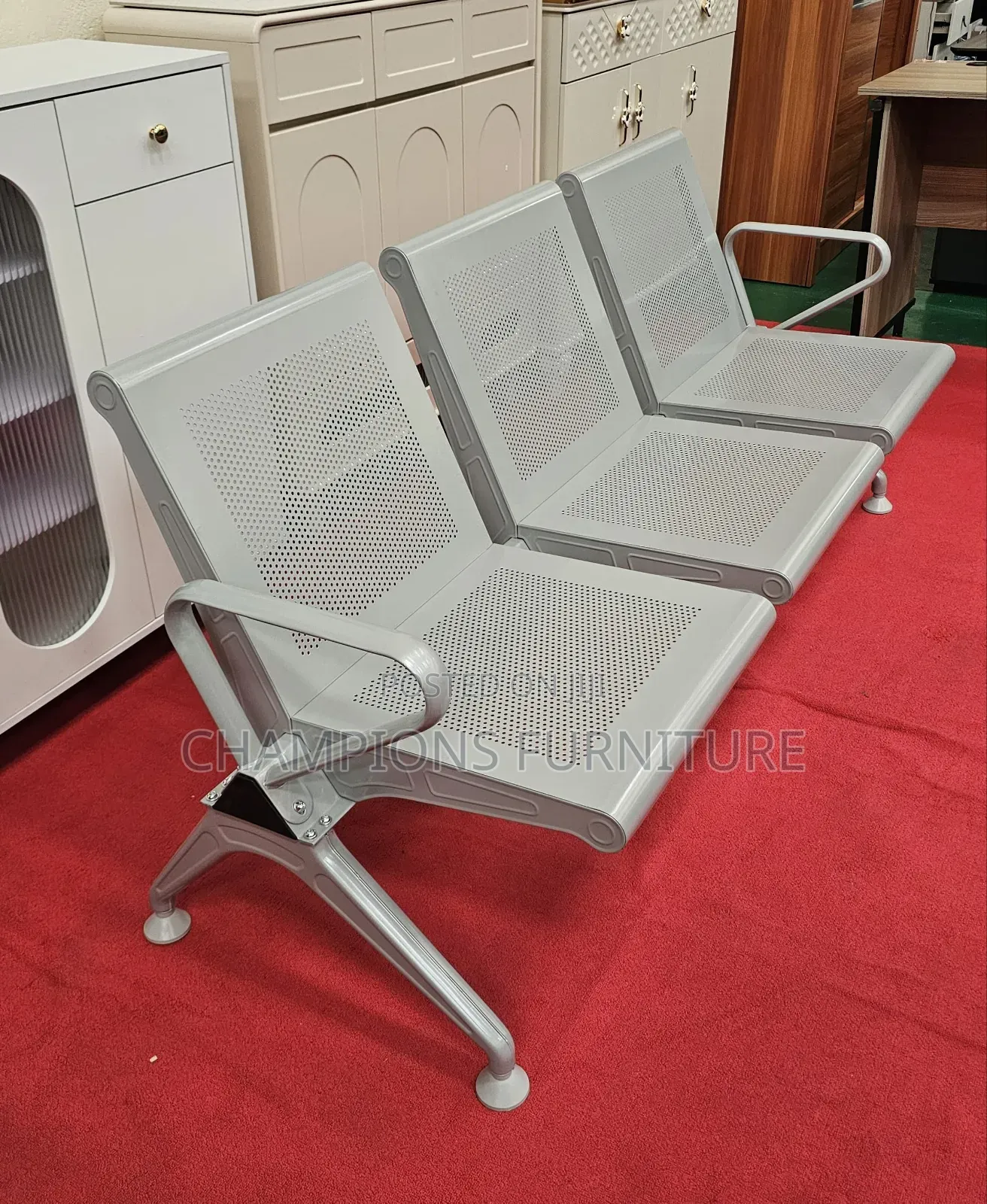 Heavy Duty Metallic Waiting Bench