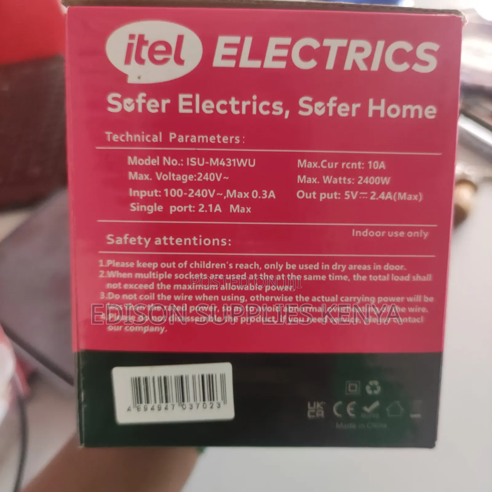 Cube Extension Cable Itel Power Cube Socket USB Multiplug Adapter 4Way