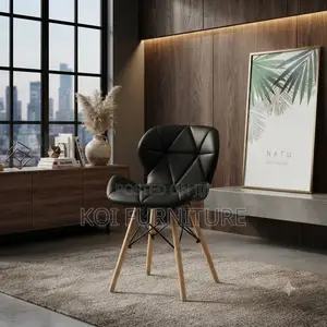 Dining Chairs; Black Butterfly Style Eames Chairs