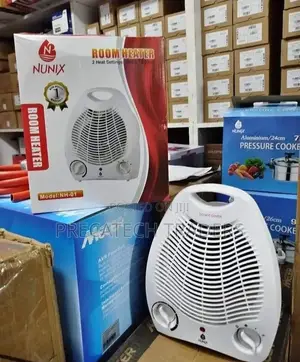 Nunix Electric Fan Heater With Adjustable Thermostat