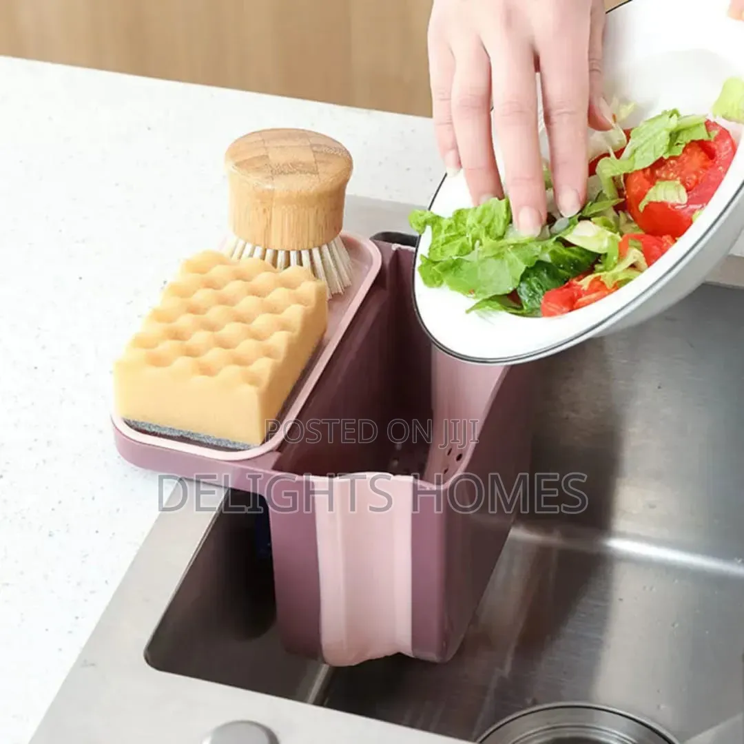 *Kitchen Retractable Drainage Basket With Suction Cup_tr