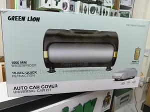 Green Lion Auto Car Cover With Remote Control - Black
