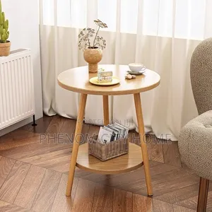 Double Layer Brown Side Table Available