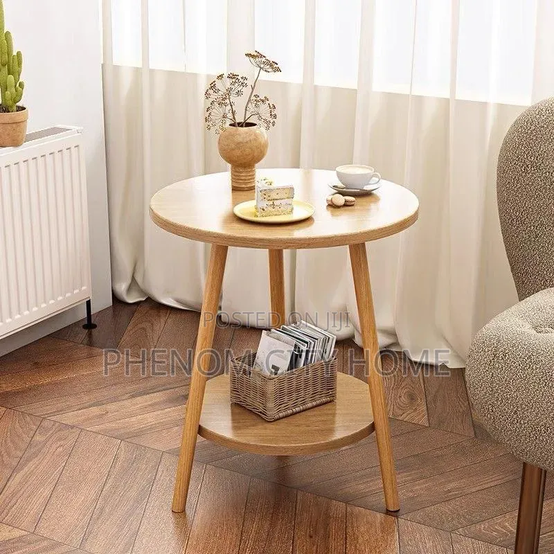 Double Layer Brown Side Table Available