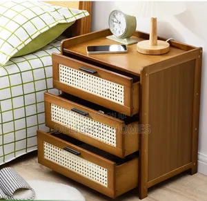 Bamboo Nightstand Bedside Table_tr