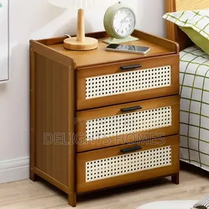 Bamboo Nightstand Bedside Table_tr