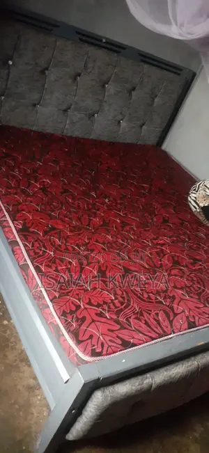 6 by 6 Mahogany Bed With High Density Mattress