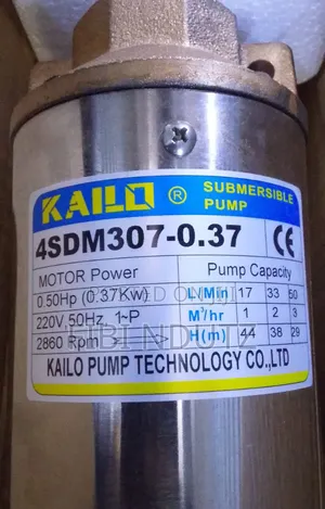 Kailo Submersible 0.5hp Pump/0.5hp Deep Well Pump