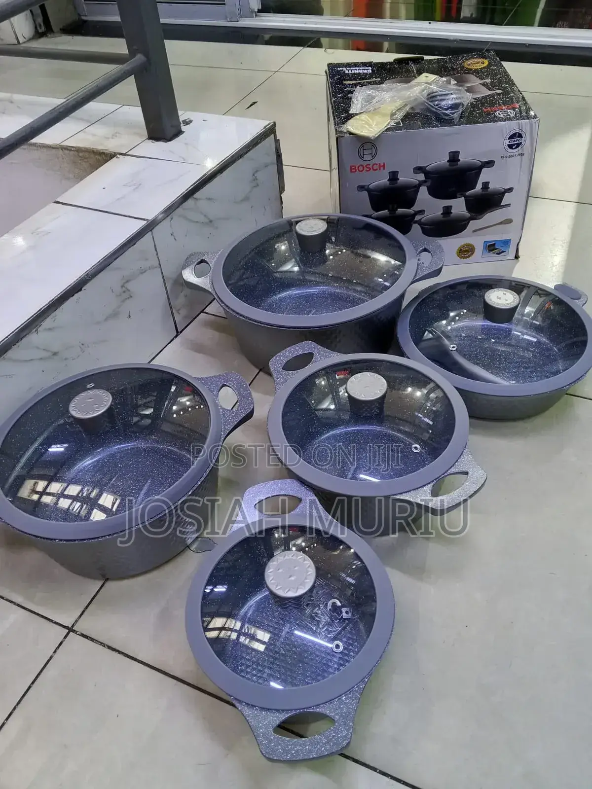 5-Piece Granite Non-Stick Cookware Set