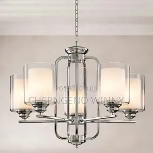 Silver 5arm Chandelier