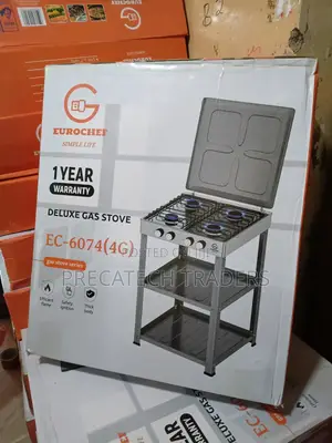 Eurochef 4 Burner Deluxe Gas Cooker With Storage Rack