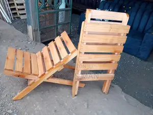 Foldable Wooden Outdoor Lounge Chair - Portable Durable Seat