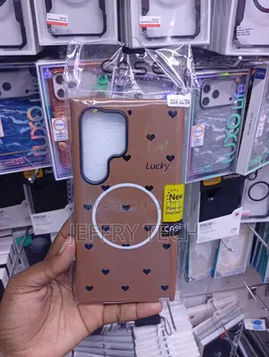 Sgs24 Ultra Case Decorated With Small, Repeating Black Hearts