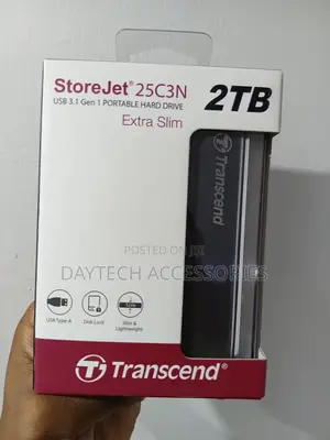 Transcend Storejet 25c3n 2tb Portable Hard Drive - Black