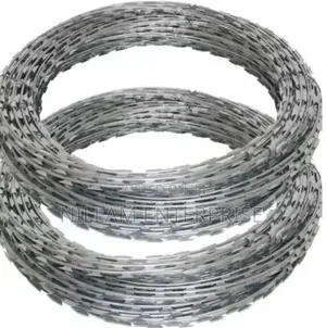 Double Galvanized Silver Razor Wire 450mm 10m