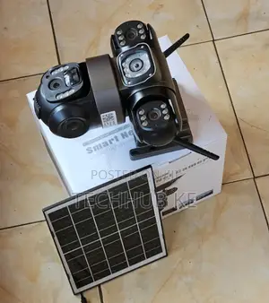 Solar 4g Triple Lens PTZ Camera With All-Weather Ip66 , Two-Way Audio
