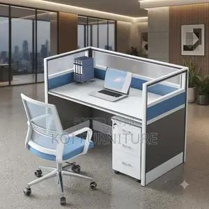 Office Workstation; 1-Person Modular Staff Workstation