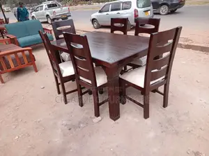 Elegant 6‐Seater Wooden Dining Set