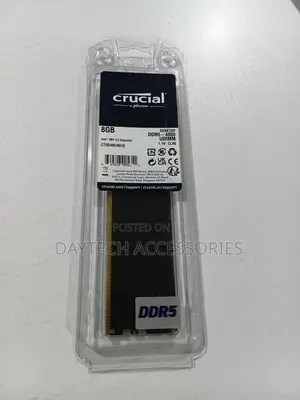 Crucial Ram 8gb Ddr5 4800mhz Cl40 Desktop Memory