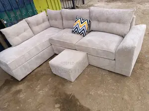 Modern 6‐Seater Grey Bubble Sofa With Footrest