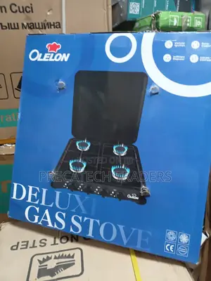 Olelon Deluxe 4 Burner Gas Stove – Strong Flame Glass Lid