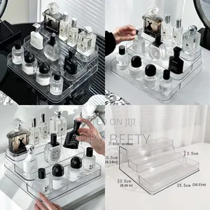 *3 Step/Tier Clear Acrylic Perfume/Cosmetic Display Rack
