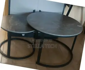 Marble Effect Grey Nesting Coffee Table (Mdf)