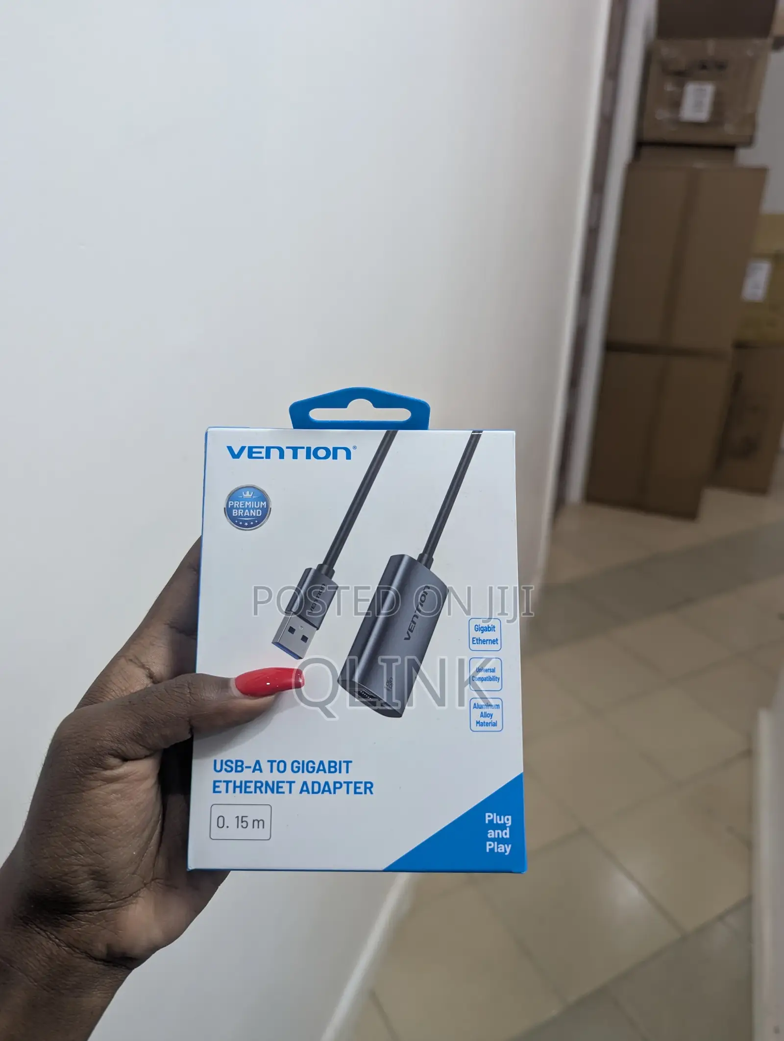Vention Usb-a To Gigabit Ethernet Adapter, 0.15m Gray Aluminum Type