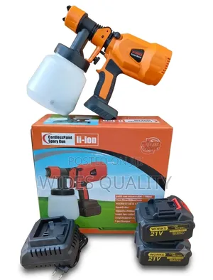 Cordless Spray Gun 21v Lithium-Ion Battery System.