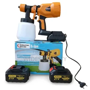 Cordless Spray Gun 21v Lithium-Ion Battery System.