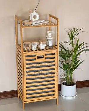 Tilt Out Laundry Hamper Is Crafted From Bamboo