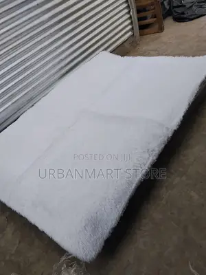 White Plain Fluffy Carpet 5x8ft Soft Area Rug