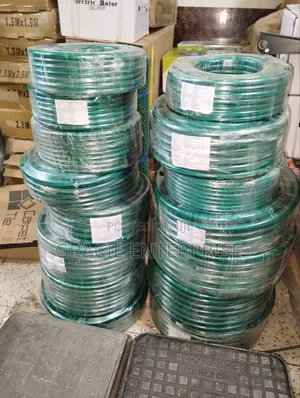 Green Braided PVC Garden Hoses.