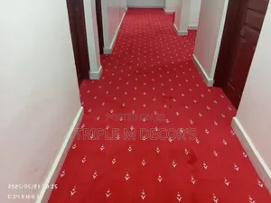 Vibrant Red Dotted Executive Carpet for Offices