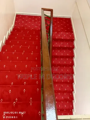Vibrant Red Dotted Executive Carpet for Offices