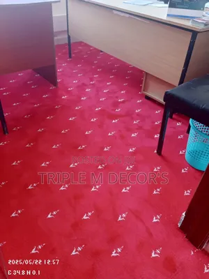 Stylish Red Dotted Carpeting for Executive Spaces