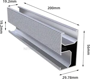 Solar Panel Aluminum Roof Mounting Rail 4.8m